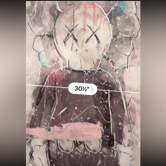 LUX ISLAND | KAWS Pink Canvas Print - Picture 4 of 4